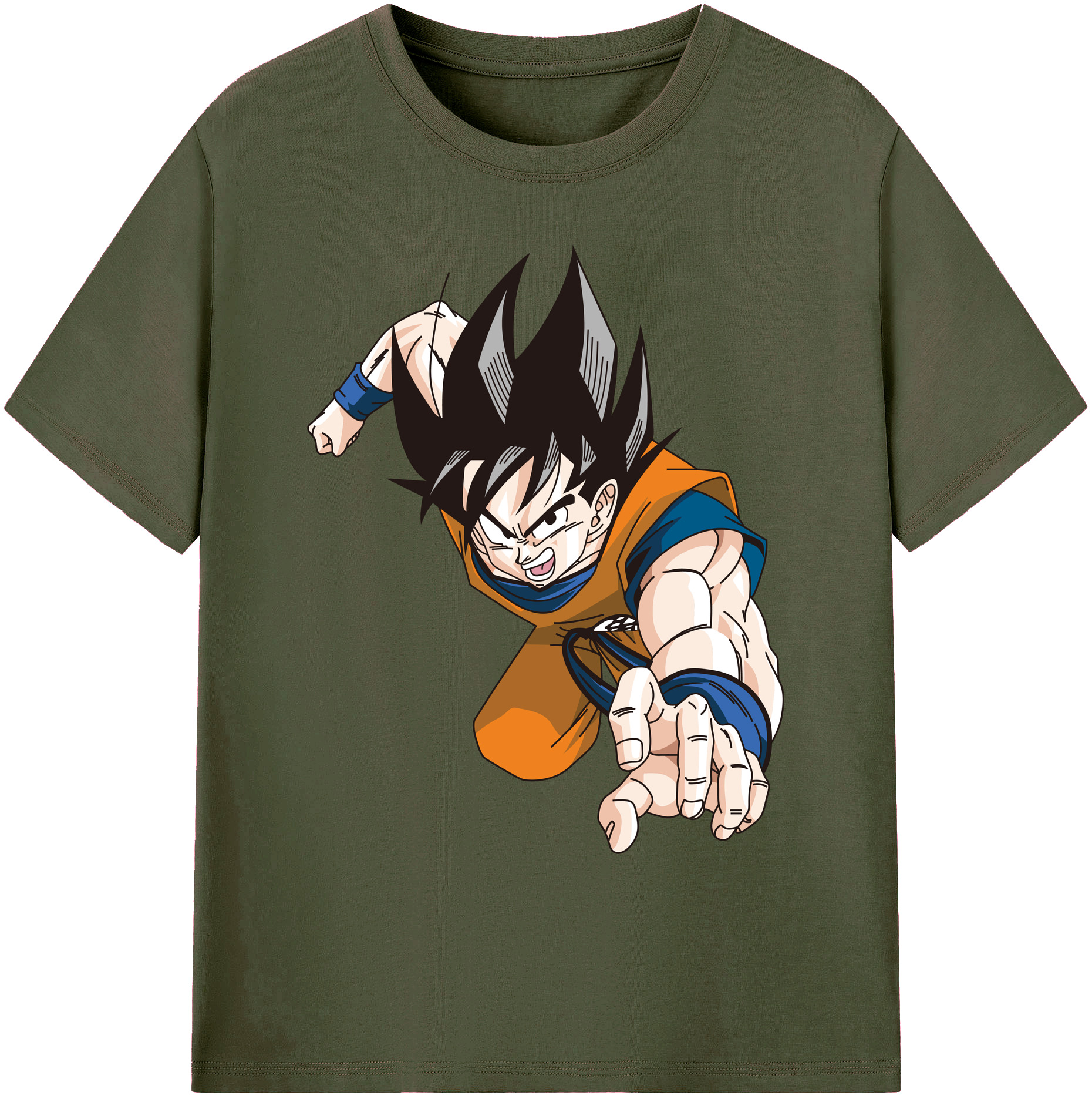 （画像用） ドラゴンボール 孫悟空（そん ごくう）Son Goku カカロット DRAGON BALL Kakarotto 綿100％ メンズ半袖Tシャツ｜肌触りやわらか＆通気性